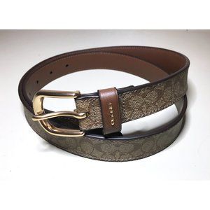 Coach Signature Reversible Belt - Size M